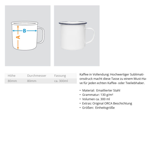Tasse Test  - Emaille Tasse – Bild 3