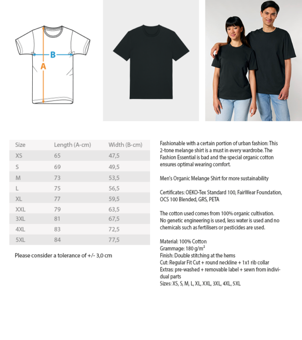 Fly Fishing – Art, Precision & A Bit of Madness!   - Herren Premium Organic Shirt 2.0.ST/ST – Bild 2